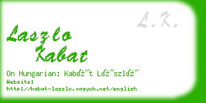 laszlo kabat business card